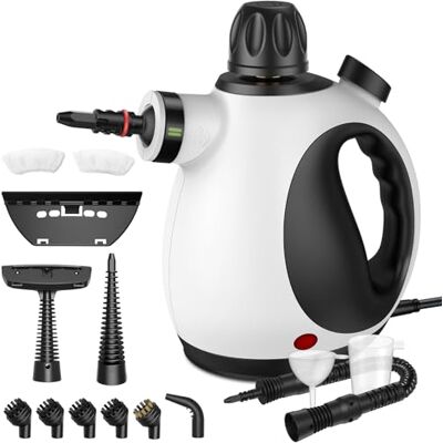 GalhanEhe 14 in 1 Steam Cleaner, Multi-Purpose Portable, 1050W, 3 Bar, No Chemical 3 Mins Rapid Heating, Safety Lock, 14 Accessories, Handheld Steam Cleaner for Home/Car/Bathroom/Windows/Kitchen GalhanEhe 14 in 1 Steam Cleaner, Multi-Purpose Portable, 1050W, 3 Bar, No Chemical 3 Mins Rapid Heating, Safety Lock, 14 Accessories, Handheld Steam Cleaner for Home/Car/Bathroom/Windows/Kitchen