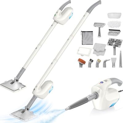 PureSwirlz Steam Mop with Detachable Handheld Steamer, 10-in-1 Steam Cleaner with 350ml Tank,10s Heat-Up, 7M Cord, 120℃ 1300W Powerful Floor Steam Mop for Hardwood Floors, Grout, Carpet PureSwirlz Steam Mop with Detachable Handheld Steamer, 10-in-1 Steam Cleaner with 350ml Tank,10s Heat-Up, 7M Cord, 120℃ 1300W Powerful Floor Steam Mop for Hardwood Floors, Grout, Carpet