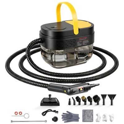 Spector Steam Cleaner Handheld, 1500W High Power Fast Heating 10-15s, 3-Speed Adjustable 3BAR Pressure with Screen, 1.6L Large Tank for Home, Car, Kitchen, Bathroom, Tile Grout Cleaning Spector Steam Cleaner Handheld, 1500W High Power Fast Heating 10-15s, 3-Speed Adjustable 3BAR Pressure with Screen, 1.6L Large Tank for Home, Car, Kitchen, Bathroom, Tile Grout Cleaning