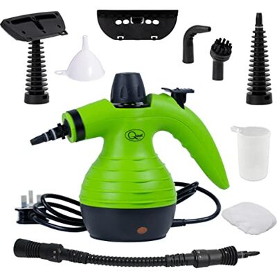 Garmin Handheld Steam Cleaner/Powerful Chemical Free Multi Surface Cleaner / 9 Cleaning Attachments and Accessories/Fast Steam Production/Child Lock/Green Garmin Handheld Steam Cleaner/Powerful Chemical Free Multi Surface Cleaner / 9 Cleaning Attachments and Accessories/Fast Steam Production/Child Lock/Green
