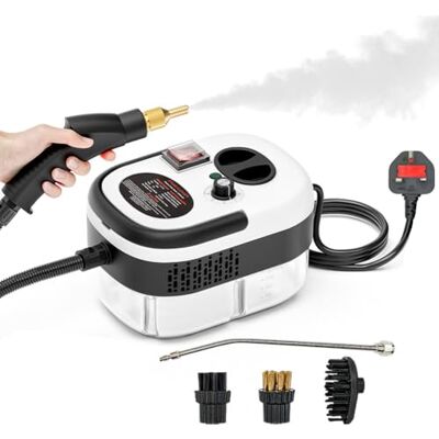 Generic 2500W Handheld Steam Cleaner,Portable Multi-Purpose Steamer,6-Speed 1200ml Capacity Multipurpose Steamer for Cleaning,10s Heat-Up steamer cleaning for Kitchen, Bathroom, Car Detailing Generic 2500W Handheld Steam Cleaner,Portable Multi-Purpose Steamer,6-Speed 1200ml Capacity Multipurpose Steamer for Cleaning,10s Heat-Up steamer cleaning for Kitchen, Bathroom, Car Detailing