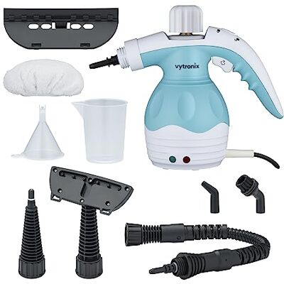 VYTRONIX HHG230 Portable Handheld Steam Cleaner, kills 99.9% bacteria, 9 in 1 Steamer, Steam Gun, Multipurpose for cleaning Bathroom, Kitchen, Floors, Windows, Car and Upholstery VYTRONIX HHG230 Portable Handheld Steam Cleaner, kills 99.9% bacteria, 9 in 1 Steamer, Steam Gun, Multipurpose for cleaning Bathroom, Kitchen, Floors, Windows, Car and Upholstery