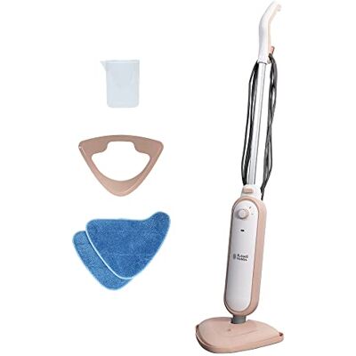 Russell Hobbs Upright Steam Mop, 1.4kW Power, 350ml Water Tank, 30-Second Heat-up, 15-Minute Run-Time, Sealed Hard Floors, Tiles, Vinyl Flooring, Carpets, Rugs in Blush Pink, RHSM1001BP-G Russell Hobbs Upright Steam Mop, 1.4kW Power, 350ml Water Tank, 30-Second Heat-up, 15-Minute Run-Time, Sealed Hard Floors, Tiles, Vinyl Flooring, Carpets, Rugs in Blush Pink, RHSM1001BP-G
