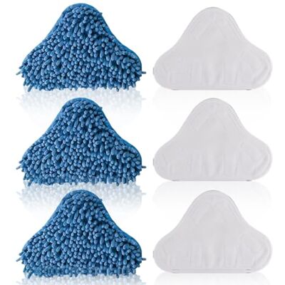MEETOZ H2O Steam Mop X5,6pcs 3 x Microfibre Pads + 3 x Coral Microfibre Pads,Compatible for H20 Replacement Washable MEETOZ H2O Steam Mop X5,6pcs 3 x Microfibre Pads + 3 x Coral Microfibre Pads,Compatible for H20 Replacement Washable