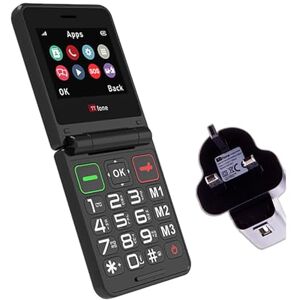 TTfone TT660 Flip Mobile Phone for Seniors Folding Design, Big Buttons, Emergency Assistance, Long Battery Life Pay As You Go (EE PAYG, Black, with Mains Charger) TTfone TT660 Flip Mobile Phone for Seniors Folding Design, Big Buttons, Emergency Assistance, Long Battery Life Pay As You Go (EE PAYG, Black, with Mains Charger)