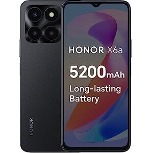 HONOR X6a Mobile Phone Unlocked, 6.5-Inch 90Hz Fullview Display, 4GB+128GB, 5200 mAh Long-lasting Battery, 50MP Triple Camera, Android 13(2 Year Warranty), Midnight Black HONOR X6a Mobile Phone Unlocked, 6.5-Inch 90Hz Fullview Display, 4GB+128GB, 5200 mAh Long-lasting Battery, 50MP Triple Camera, Android 13(2 Year Warranty), Midnight Black