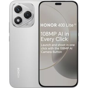 HONOR 400 Lite Unlocked 5G Android AI Smartphone, AI Camera Button,108MP Camera,8GB+256GB Storage,Water Resistance,Velvet Gray, 6 Months Extended Warranty (UK Version) HONOR 400 Lite Unlocked 5G Android AI Smartphone, AI Camera Button,108MP Camera,8GB+256GB Storage,Water Resistance,Velvet Gray, 6 Months Extended Warranty (UK Version)