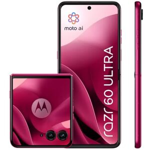 Motorola razr 60 ultra, 17.7 cm (6.96") Dual SIM Android 15 5G USB Type-C 16 GB 512 GB 4700 mAh, Pantone Cabaret, Moto AI Flip Smartphone, Dual Display, 50MP Triple Camera with Co2 Offset Motorola razr 60 ultra, 17.7 cm (6.96") Dual SIM Android 15 5G USB Type-C 16 GB 512 GB 4700 mAh, Pantone Cabaret, Moto AI Flip Smartphone, Dual Display, 50MP Triple Camera with Co2 Offset