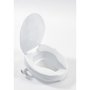 NRS Healthcare Linton Plus Raised Toilet Seat - Adjustable, with Lid - 50mm NRS Healthcare Linton Plus Raised Toilet Seat - Adjustable, with Lid - 50mm