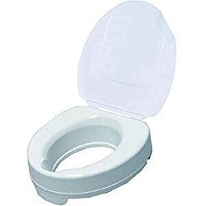 DRIVE DEVILBISS HEALTHCARE Drive Devilbiss 4-Inch Raised Toilet Seat with Lid, White DRIVE DEVILBISS HEALTHCARE Drive Devilbiss 4-Inch Raised Toilet Seat with Lid, White