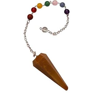 VIE Pendulum with 7 Chakra Beaded Chain (Yellow Aventurine) VIE Pendulum with 7 Chakra Beaded Chain (Yellow Aventurine)