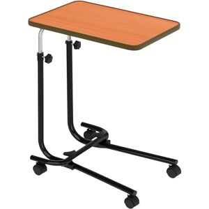 Homecraft Over Bed Table with Wheels – Adjustable Bed Table – Hospital Overbed Table for Meals, Work, or Recovery – Sturdy Table Bed with Teak Laminate Surface, Raised Edges, and Steel Frame Homecraft Over Bed Table with Wheels – Adjustable Bed Table – Hospital Overbed Table for Meals, Work, or Recovery – Sturdy Table Bed with Teak Laminate Surface, Raised Edges, and Steel Frame