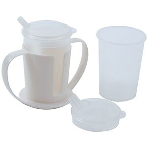 NRS Healthcare Beakers with Lids plus Two Handled Holder Set NRS Healthcare Beakers with Lids plus Two Handled Holder Set