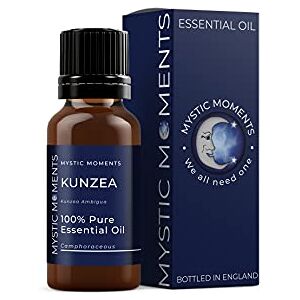 Mystic Moments Kunzea Essential Oil 5ml Pure & Natural Oil for Diffusers, Aromatherapy & Massage Blends Vegan GMO Free Mystic Moments Kunzea Essential Oil 5ml Pure & Natural Oil for Diffusers, Aromatherapy & Massage Blends Vegan GMO Free