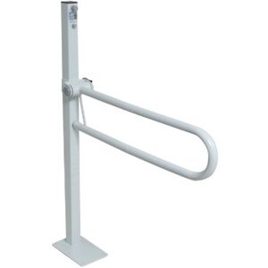 NRS Healthcare Standard Floor Fixed Folding Support Rail 76 cm Length NRS Healthcare Standard Floor Fixed Folding Support Rail 76 cm Length