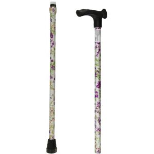 Homecraft DAYS Right Handed Walking Stick – Adjustable Height Aluminium Cane with Contoured Grip Handle, Ergonomic Support for Elderly & Disabled – Woodland Flowers Design, 74–95cm Homecraft DAYS Right Handed Walking Stick – Adjustable Height Aluminium Cane with Contoured Grip Handle, Ergonomic Support for Elderly & Disabled – Woodland Flowers Design, 74–95cm