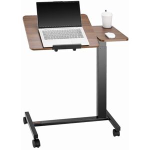 VEVOR Overbed Table, Mobile Bed Side Table with Flip Desktop and 4 Wheels, Height & Angle Adjustable Rolling Laptop Desk with Cup Holder, Portable Over Bed Desk for Home, Office, Study, Wood + Black VEVOR Overbed Table, Mobile Bed Side Table with Flip Desktop and 4 Wheels, Height & Angle Adjustable Rolling Laptop Desk with Cup Holder, Portable Over Bed Desk for Home, Office, Study, Wood + Black
