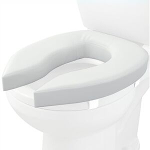 Homecraft Padded Raised Toilet Seat without Lid, Elevated Comfort Toilet Seat Support for Elderly, Handicapped and Disabled Users, White Colour, 5 cm Homecraft Padded Raised Toilet Seat without Lid, Elevated Comfort Toilet Seat Support for Elderly, Handicapped and Disabled Users, White Colour, 5 cm