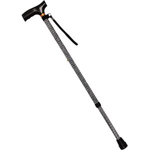Homecraft Folding Coloured Walking Stick with Wooden Handle, Lightweight Adjustable Walking Cane for Balance, Mobility Aid, Etched Black, 835-925mm Homecraft Folding Coloured Walking Stick with Wooden Handle, Lightweight Adjustable Walking Cane for Balance, Mobility Aid, Etched Black, 835-925mm