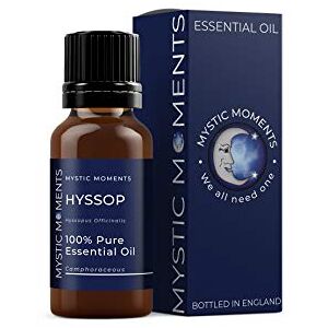 Mystic Moments Hyssop Essential Oil 5ml Pure & Natural Oil for Diffusers, Aromatherapy & Massage Blends Vegan GMO Free Mystic Moments Hyssop Essential Oil 5ml Pure & Natural Oil for Diffusers, Aromatherapy & Massage Blends Vegan GMO Free