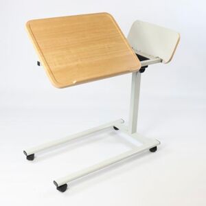 NRS Healthcare Easylift Home Hospital Height Adjustable Tiliting with Storage Overbed Table Beech Effect NRS Healthcare Easylift Home Hospital Height Adjustable Tiliting with Storage Overbed Table Beech Effect