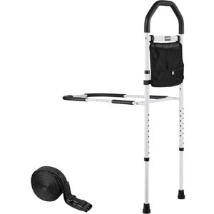 VEVOR Bed Rail for Elderly, Bedside Assist Rails with Supporting Leg and PU Handrail, Adjustable Height Carbon Steel Pipe Bedside Cane, Bed Bars for Seniors & Patients, Fits King, Queen, Full, Twin VEVOR Bed Rail for Elderly, Bedside Assist Rails with Supporting Leg and PU Handrail, Adjustable Height Carbon Steel Pipe Bedside Cane, Bed Bars for Seniors & Patients, Fits King, Queen, Full, Twin