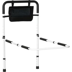 HOMCOM Safety Bed Rail, Height Adjustable Bed Assist Rail with Storage Pocket, Grab Bar for Disabled and Senior, White HOMCOM Safety Bed Rail, Height Adjustable Bed Assist Rail with Storage Pocket, Grab Bar for Disabled and Senior, White