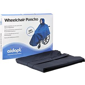 Aidapt Waterproof Wheelchair Poncho Full Weather Protection, Showers, Rain, Cold, Drawstring Hood, Elasticated Cuffs, Universal Sizing,Mobility,Elderly,Cape,Scooter,Coverall,Disability,Navy Blue Aidapt Waterproof Wheelchair Poncho Full Weather Protection, Showers, Rain, Cold, Drawstring Hood, Elasticated Cuffs, Universal Sizing,Mobility,Elderly,Cape,Scooter,Coverall,Disability,Navy Blue