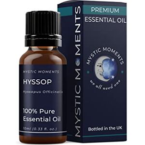 Mystic Moments Hyssop Essential Oil 10ml Pure & Natural Oil for Diffusers, Aromatherapy & Massage Blends Vegan GMO Free Mystic Moments Hyssop Essential Oil 10ml Pure & Natural Oil for Diffusers, Aromatherapy & Massage Blends Vegan GMO Free