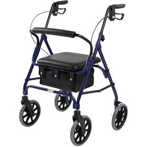 Days Lightweight Folding Rollator Walker – Mobility Aids, Adjustable Walking Frame with Padded Seat, Lockable Brakes, Ergonomic Handles, Walking Aid, Portable Walker for Elderly, Small – Blue Days Lightweight Folding Rollator Walker – Mobility Aids, Adjustable Walking Frame with Padded Seat, Lockable Brakes, Ergonomic Handles, Walking Aid, Portable Walker for Elderly, Small – Blue