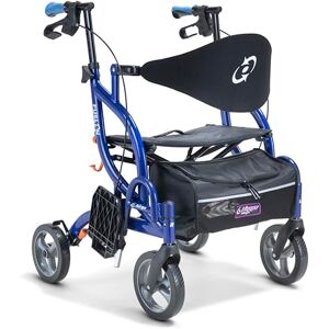 DRIVE DEVILBISS HEALTHCARE Drive Devilbiss AirGo Fusion 2-in-1 Rollator and Transport Chair – Lightweight Folding Aluminium Rollator Walker with Seat, Backrest, 8” Wheels and Swing-Lock Footrests DRIVE DEVILBISS HEALTHCARE Drive Devilbiss AirGo Fusion 2-in-1 Rollator and Transport Chair – Lightweight Folding Aluminium Rollator Walker with Seat, Backrest, 8” Wheels and Swing-Lock Footrests