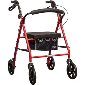 Aidapt Four Wheeled Lightweight Rollator Mobility Walker with Bag and 8 Inch Wheels for Indoor and Outdoor Use for Suport When Walking and Shopping Aidapt Four Wheeled Lightweight Rollator Mobility Walker with Bag and 8 Inch Wheels for Indoor and Outdoor Use for Suport When Walking and Shopping