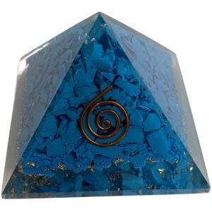 VIE Orgone Reiki Healing Pyramid, Turquoise (Stabilised), 5.5cm VIE Orgone Reiki Healing Pyramid, Turquoise (Stabilised), 5.5cm