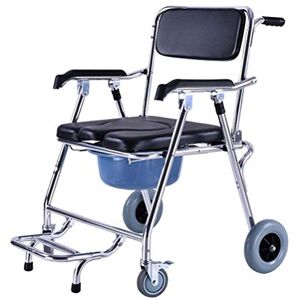 DIIDIIFF Shower Chair with Wheels Folding Commode Chair and Padded Toilet Seat Shower Transport Chair Shower Wheelchair with Brakes DIIDIIFF Shower Chair with Wheels Folding Commode Chair and Padded Toilet Seat Shower Transport Chair Shower Wheelchair with Brakes