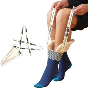 The Helping Hand Company Soxon Sock Aid Fabric Sock Aid Tool and Stocking Applicator Easy to Use Sock Puller Aid for Elderly, Disabled, Pregnant Women, Arthritis and Hip Recovery, White The Helping Hand Company Soxon Sock Aid Fabric Sock Aid Tool and Stocking Applicator Easy to Use Sock Puller Aid for Elderly, Disabled, Pregnant Women, Arthritis and Hip Recovery, White