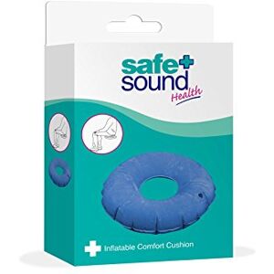 Safe & Sound Health Inflatable Comfort Cushion - Pressure Relief for Hemorrhoids, Coccyx Pain, Post-Natal & Post-Operative Discomfort Safe & Sound Health Inflatable Comfort Cushion - Pressure Relief for Hemorrhoids, Coccyx Pain, Post-Natal & Post-Operative Discomfort