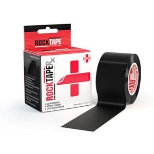 RockTape Rx Unisex Kinesiology Tape (5cm x 5m Roll) Elastic Therapeutic Tape for Rehab & Posture Training Gentle Adhesive for Sensitive Skin Physio Sports Tape for Athletes Black RockTape Rx Unisex Kinesiology Tape (5cm x 5m Roll) Elastic Therapeutic Tape for Rehab & Posture Training Gentle Adhesive for Sensitive Skin Physio Sports Tape for Athletes Black
