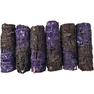 VIE Smudge Stick, Reversible Sage Purple & Black, Protection & Power 4", Pack of 6 VIE Smudge Stick, Reversible Sage Purple & Black, Protection & Power 4", Pack of 6
