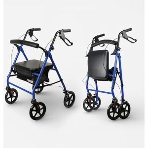 Aidapt Folding Rollator Walker with Padded Seat, Steel Frame, 8 Inch Puncture‑Proof Wheels, Walking Aid with Brakes, Shopping Bag & Adjustable Handles for Seniors and Elderly Aidapt Folding Rollator Walker with Padded Seat, Steel Frame, 8 Inch Puncture‑Proof Wheels, Walking Aid with Brakes, Shopping Bag & Adjustable Handles for Seniors and Elderly