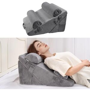 VEVOR Wedge Pillow for Sleeping, 4 Pcs Adjustable Orthopedic Bed Wedge Set, Support Arm Leg Neck Shoulder, Post Surgery Pillow for Back Pain, Acid Reflux, Snoring Relief, Sitting up in Bed, Dark Grey VEVOR Wedge Pillow for Sleeping, 4 Pcs Adjustable Orthopedic Bed Wedge Set, Support Arm Leg Neck Shoulder, Post Surgery Pillow for Back Pain, Acid Reflux, Snoring Relief, Sitting up in Bed, Dark Grey