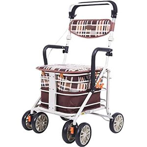 NOALED Rollator Walker 4 Wheels Walking Frame, Foldingility Walking Aid, Height Adjustable Seat Elderly Walker, Aluminum Elderly Walker Yearn for NOALED Rollator Walker 4 Wheels Walking Frame, Foldingility Walking Aid, Height Adjustable Seat Elderly Walker, Aluminum Elderly Walker Yearn for