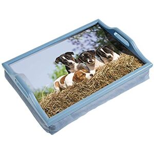 Aidapt Wooden Lap Tray with Handles and Cushion Puppies Design Handles on Side Give Great Stability Lightweight Fully Portable, Use in any Room Easy Clean Tray Eat, Read, Work on your Lap Top Aidapt Wooden Lap Tray with Handles and Cushion Puppies Design Handles on Side Give Great Stability Lightweight Fully Portable, Use in any Room Easy Clean Tray Eat, Read, Work on your Lap Top