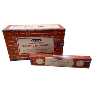 VIE Satya Incense Sticks, 12 Packs x 15g, Dark Cinnamon VIE Satya Incense Sticks, 12 Packs x 15g, Dark Cinnamon