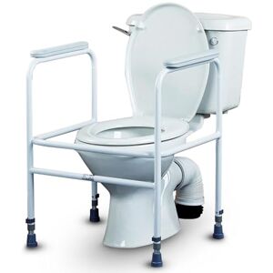 Homecraft Adjustable Toilet Surround Frame – Height Adjustable Steel Grab Rail – Non Slip Bathroom Safety Support for Elderly and Disabled – Pre Assembled Mobility Aid – With Floor Fixing Feet Homecraft Adjustable Toilet Surround Frame – Height Adjustable Steel Grab Rail – Non Slip Bathroom Safety Support for Elderly and Disabled – Pre Assembled Mobility Aid – With Floor Fixing Feet