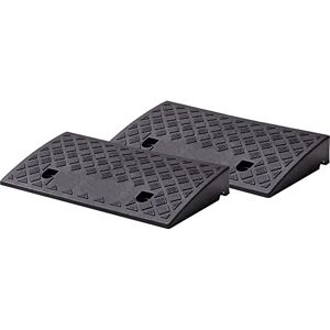 Cartrend 10646 Kerb Set of 2 Black Portable Plastic Ramp for Car, Motorcycle, Wheelchair, Rollator Cartrend 10646 Kerb Set of 2 Black Portable Plastic Ramp for Car, Motorcycle, Wheelchair, Rollator