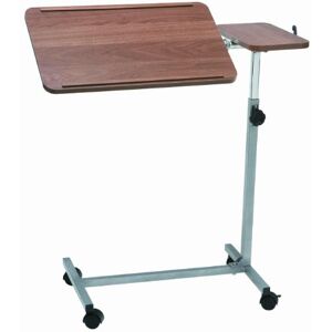 DRIVE DEVILBISS HEALTHCARE Drive Devilbiss Deluxe Height and Tilt Adjustable Over Bed Table with Twin Top and 4 castor wheels DRIVE DEVILBISS HEALTHCARE Drive Devilbiss Deluxe Height and Tilt Adjustable Over Bed Table with Twin Top and 4 castor wheels