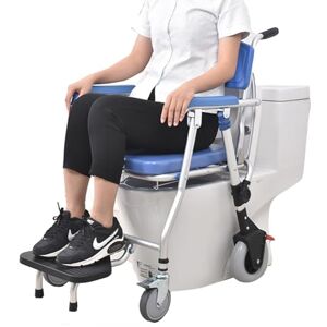 LIFENGFF Shower Wheelchair,Bedside Toilet Commode Chair,Folding Commode Chair,Portable Folding Bathroom Wheelchairs Stool,Bath Shower Chair with Armrests and Wheels for Handicap Elderly LIFENGFF Shower Wheelchair,Bedside Toilet Commode Chair,Folding Commode Chair,Portable Folding Bathroom Wheelchairs Stool,Bath Shower Chair with Armrests and Wheels for Handicap Elderly