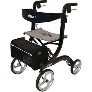 DRIVE DEVILBISS HEALTHCARE Drive Devilbiss Black Nitro Wheel Rollator with Backrest, Seat and bag DRIVE DEVILBISS HEALTHCARE Drive Devilbiss Black Nitro Wheel Rollator with Backrest, Seat and bag