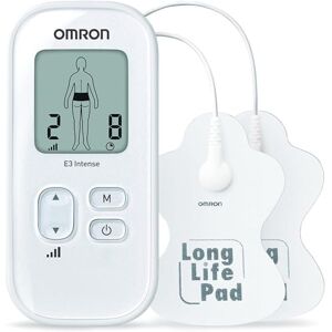 Omron E3 Intense Portable TENS Machine for Pain Relief. Drug-Free Neuropathy Nerve Pain Relief Device with 6 Pre-Set Programs for Back, Shoulders, Joints & Muscles, Compact & Easy-to-Use Omron E3 Intense Portable TENS Machine for Pain Relief. Drug-Free Neuropathy Nerve Pain Relief Device with 6 Pre-Set Programs for Back, Shoulders, Joints & Muscles, Compact & Easy-to-Use
