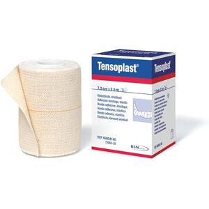 Tensoplast Elastic Adhesive Bandage, EAB Tape for Firm Compression, with Medium Support for Joints, 7.5 cm x 4.5 m, Cream, 12 Rolls Tensoplast Elastic Adhesive Bandage, EAB Tape for Firm Compression, with Medium Support for Joints, 7.5 cm x 4.5 m, Cream, 12 Rolls